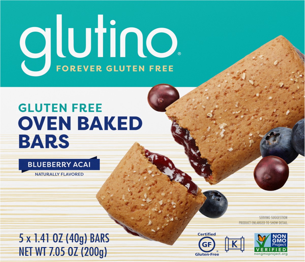 slide 7 of 9, GLUTINO Blueberry Breakfast Bars, 7.05 oz, 7.05 oz