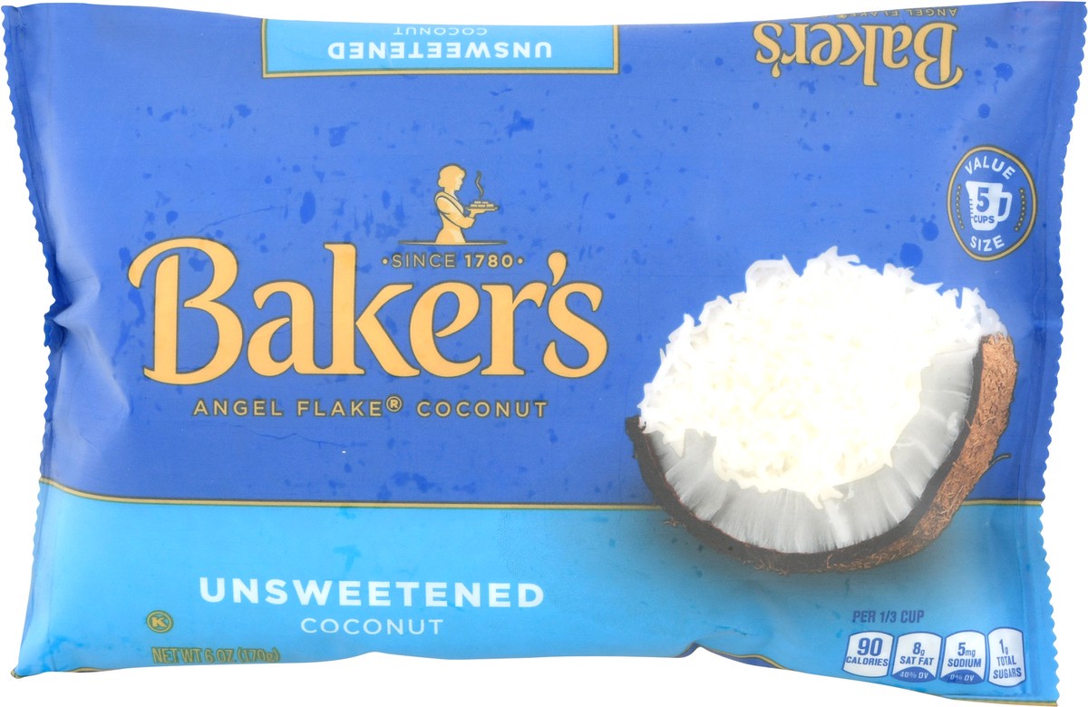 slide 9 of 11, Baker's Unsweetened Angel Flake Coconut, 6 oz