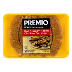 Premio® hot & spicy Italian chicken sausage