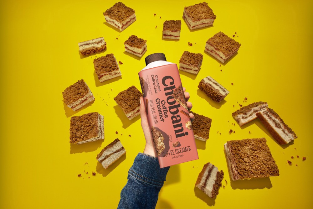 slide 3 of 6, Chobani Cinnamon Coffee Cake Creamer, 24 oz