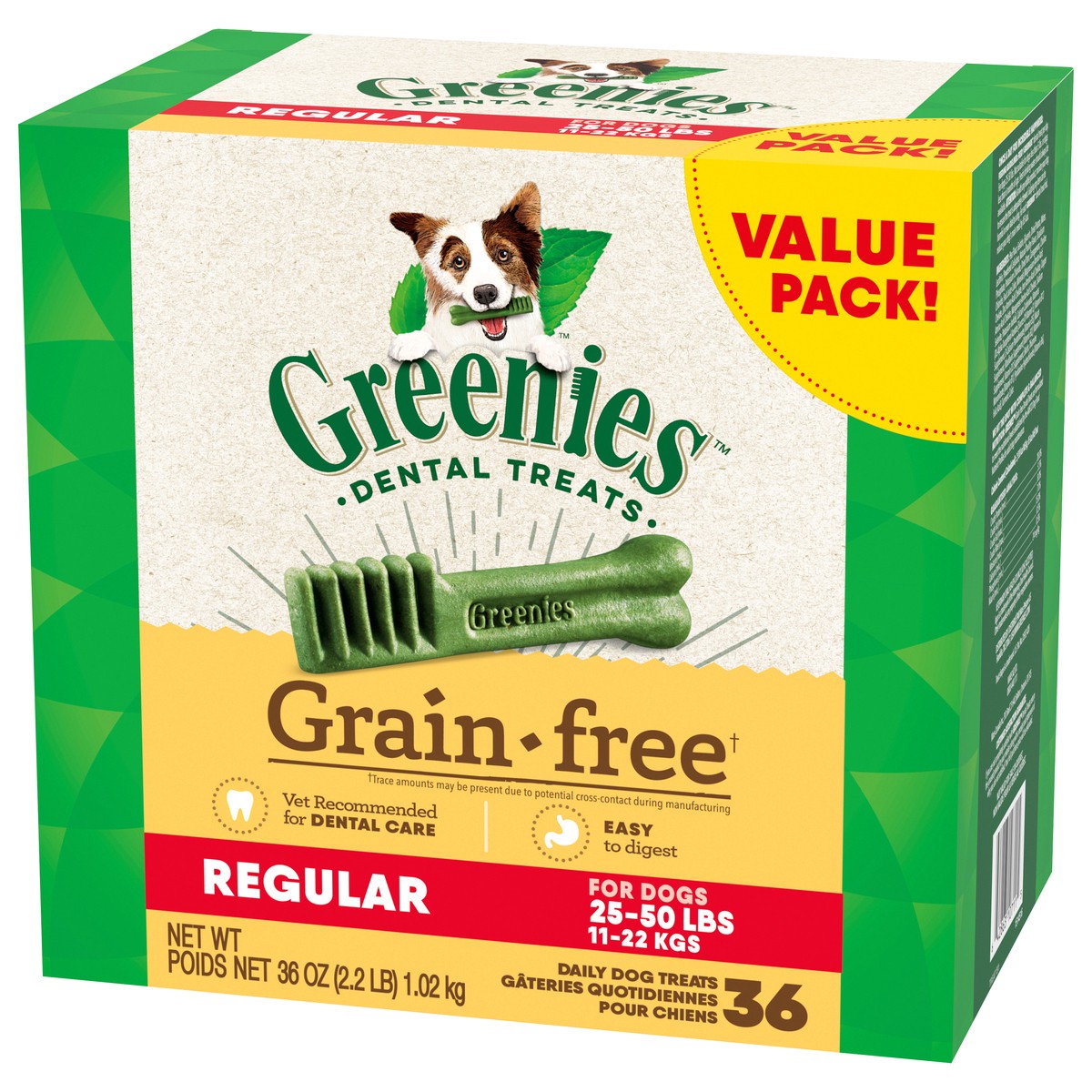 slide 4 of 4, Greenies Grain-Free Regular Dental Treats 36 ea, 36 oz