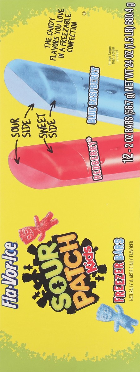 slide 5 of 14, Fla-Vor-Ice Sour Patch Kids 12 Pack Redberry/Blue Raspberry Freezer Bars 12 ea, 12 ct