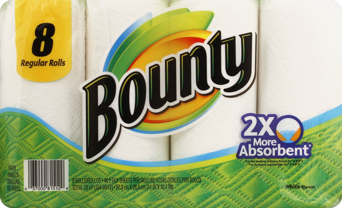 slide 1 of 7, Bounty Paper Towels 8 ea, 8 ct