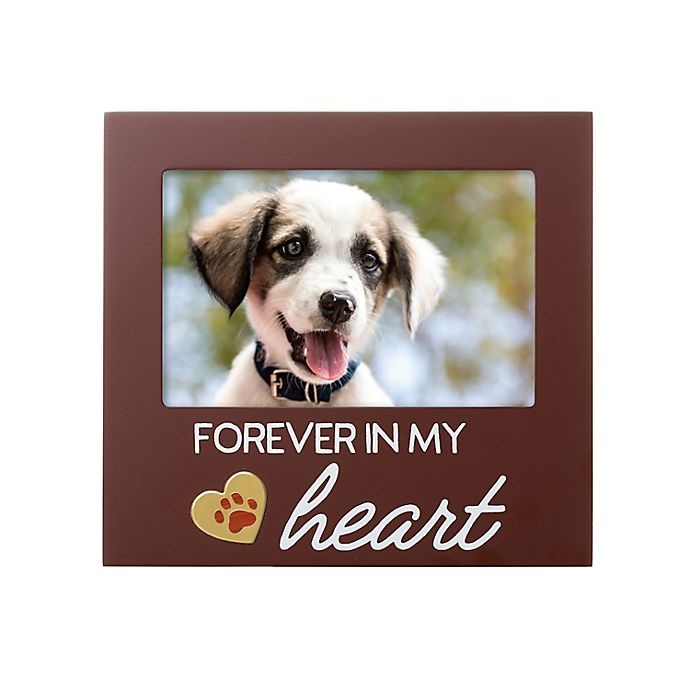 slide 1 of 3, Pearhead Forever - My Heart'' Picture Frame - Espresso'', 4 in x 6 in