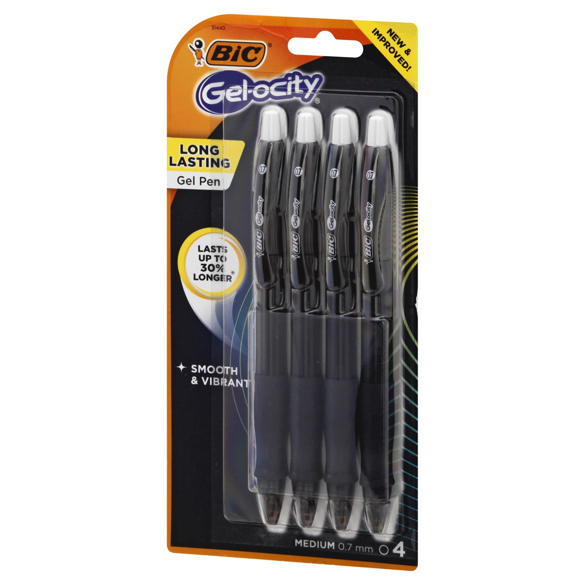 slide 4 of 8, BIC Gel-ocity Vivid Color Smooth Writing Medium (0.7mm) Gel Pen 1 ea, 1 ct