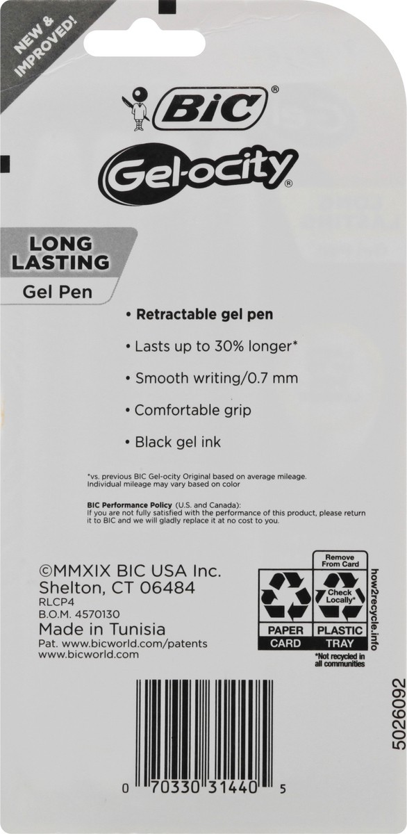 slide 2 of 8, BIC Gel-ocity Vivid Color Smooth Writing Medium (0.7mm) Gel Pen 1 ea, 1 ct
