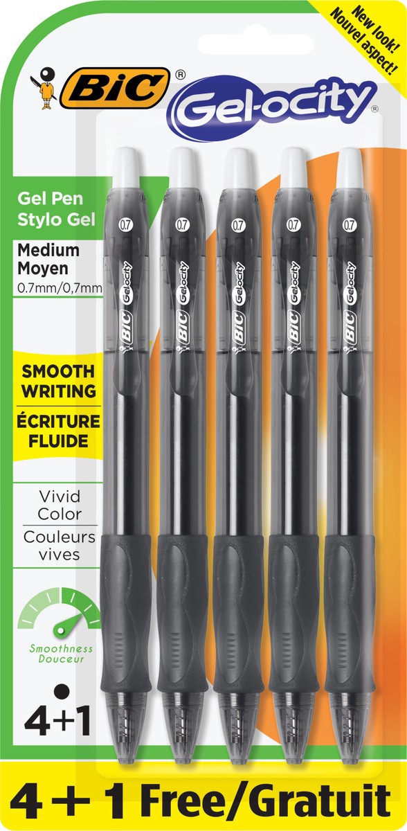 slide 1 of 8, BIC Gel-ocity Vivid Color Smooth Writing Medium (0.7mm) Gel Pen 1 ea, 1 ct