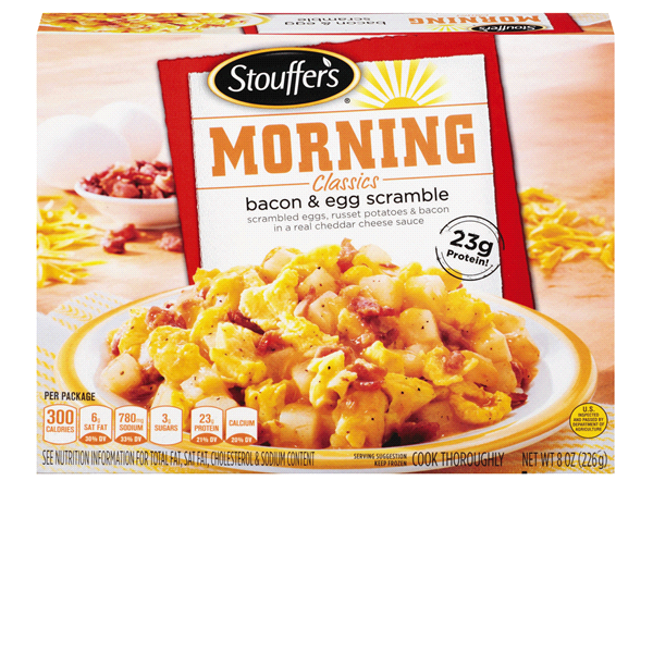 slide 1 of 1, Stouffer's Morning Classics Bacon & Egg Scramble, 8 oz