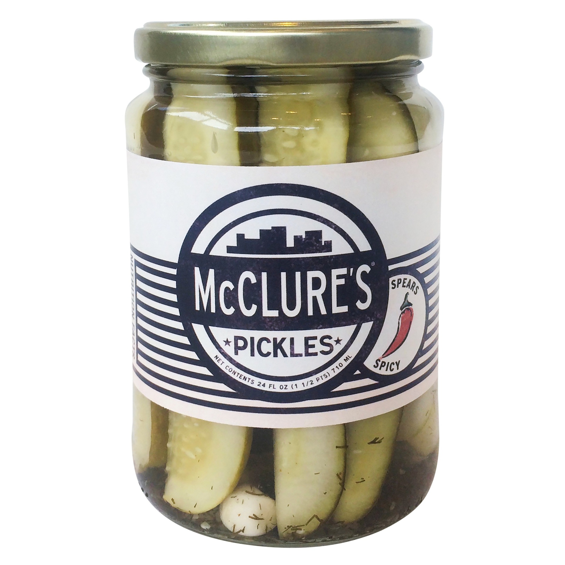 slide 1 of 1, McClure's Spicy Pickles, 24 oz