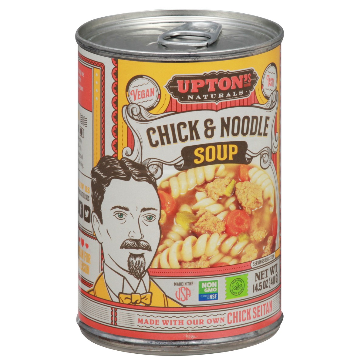 slide 2 of 9, Upton's Naturals Check & Noodle Soup, 14.5 oz