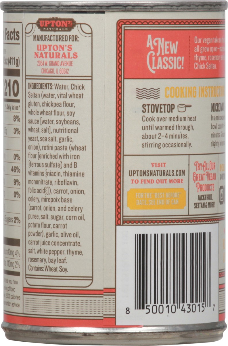 slide 5 of 9, Upton's Naturals Check & Noodle Soup, 14.5 oz