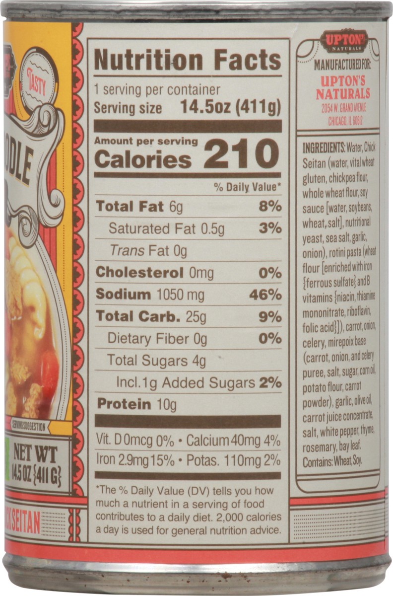 slide 8 of 9, Upton's Naturals Check & Noodle Soup, 14.5 oz