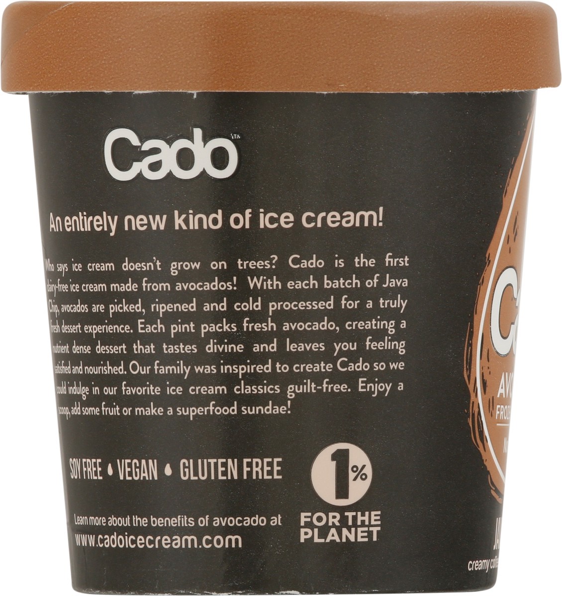 slide 6 of 9, Cado Dairy-Free Java Chip Avocado Frozen Dessert 1 pt, 1 pint