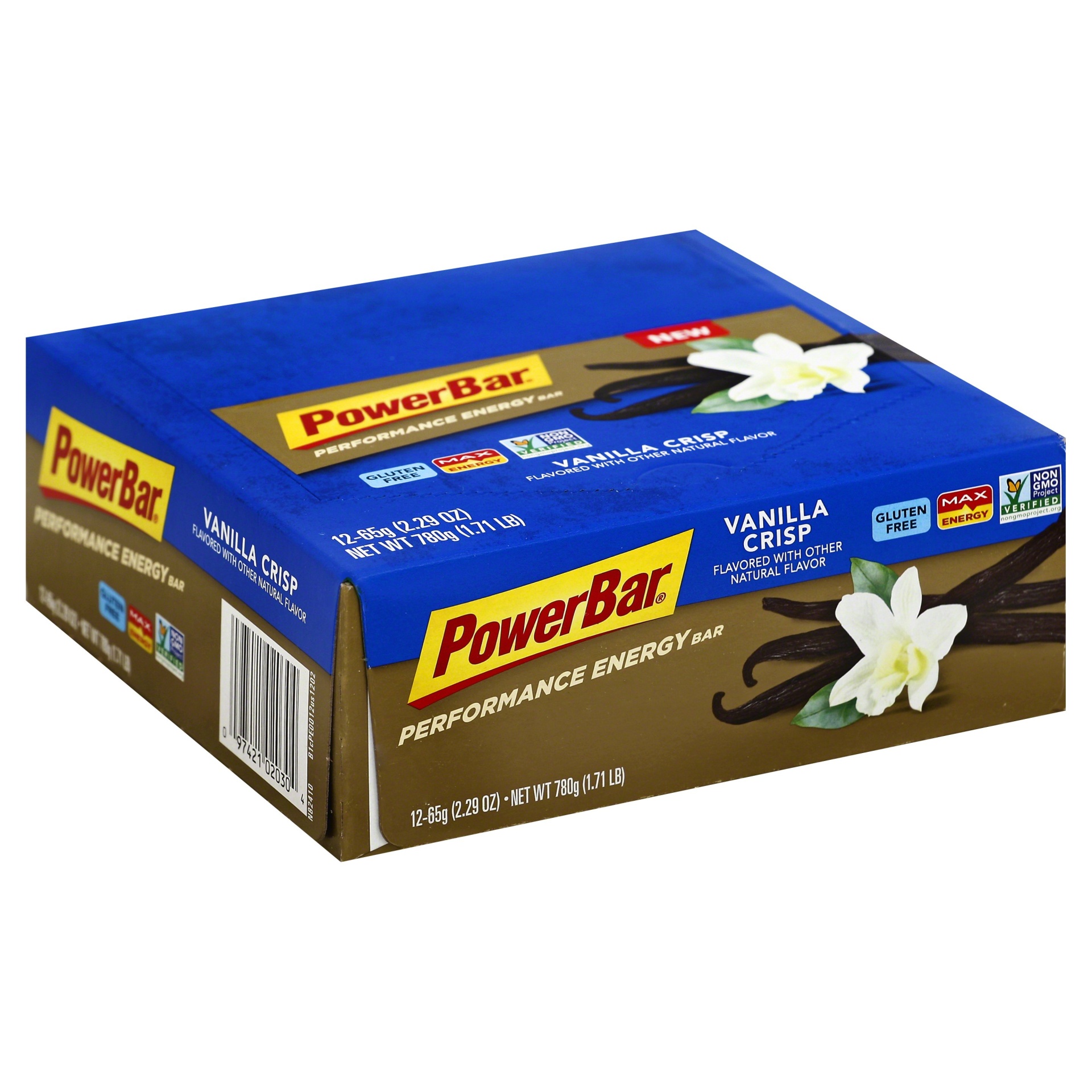 slide 1 of 1, PowerBar Performance Energy Bar - Vanilla Crisp, 12 ct