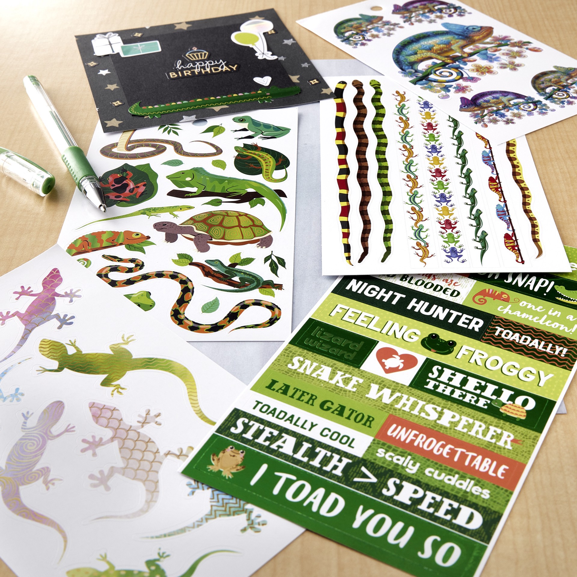 slide 2 of 3, Reptiles Sticker Book By Recollections, 4 in x 7 in