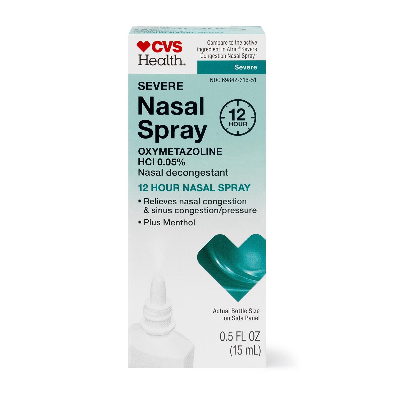 slide 1 of 5, Cvs 12hr Severe Nasal Spray, 0.5 Oz, 0.5 oz