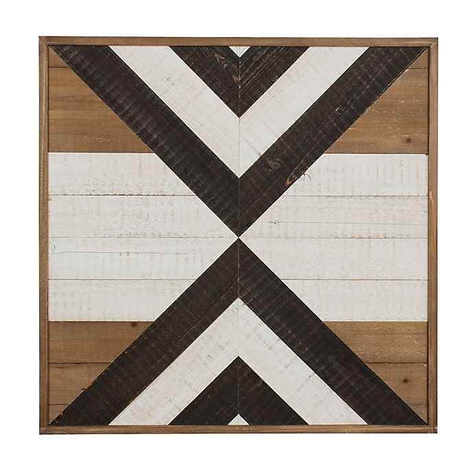 slide 1 of 4, Kate & Laurel Baralt Square Shiplap Wood Wall Art, 23.75 in