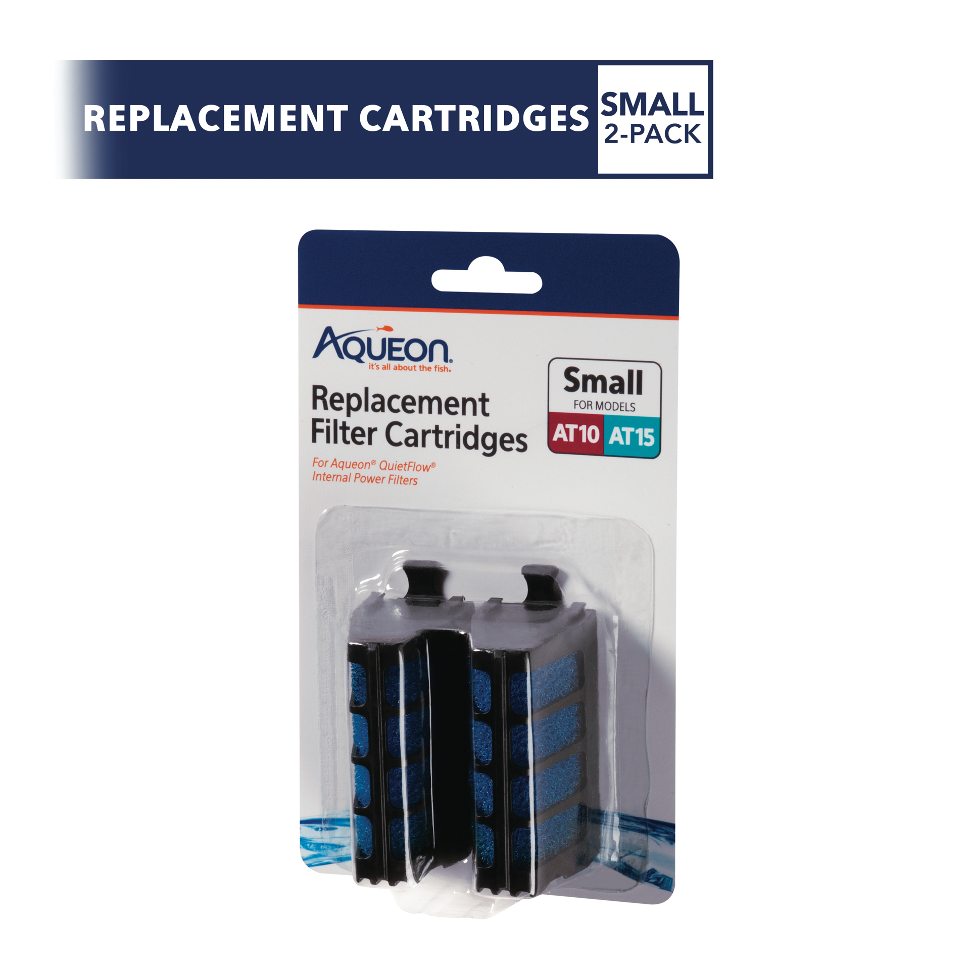 slide 7 of 7, Aqueon Replacement Internal Filter Cartridge Small - 2 pack, 2 ct; small