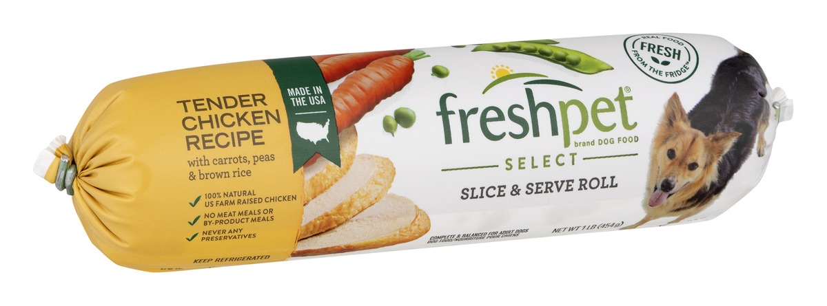 slide 2 of 9, Freshpet Select Tender Chicken Recipe Refrigerated Adult Dog Food, 1 lb