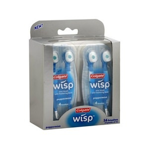 slide 1 of 1, Colgate Wisp Mini-Brush With Freshening Bead Peppermint, 16 ct