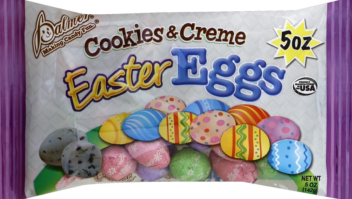 slide 5 of 5, Palmer Easter Eggs, Cookies & Cream, 5 oz