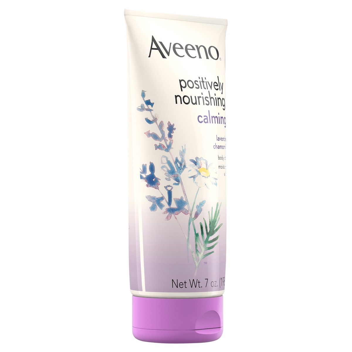 slide 6 of 7, Aveeno Positively Nourishing Calming Body Lotion with Lavender, Chamomile, Soothing Oatmeal & Shea Butter, Daily Moisturizing Lotion for All-Day Hydration & Dry Skin Relief, 7 oz, 7 oz