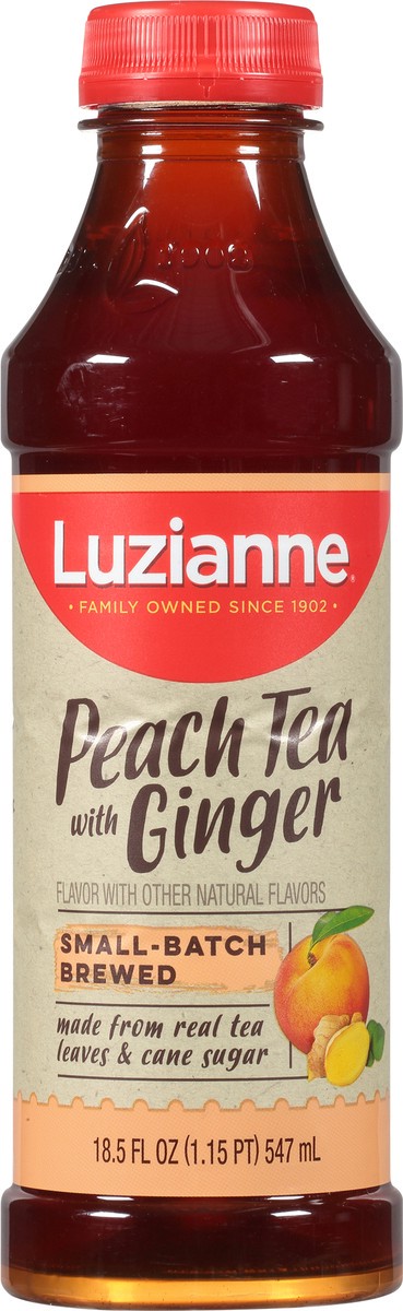 slide 9 of 9, Luzianne Small-Batch Brewed with Ginger Peach Tea 18.5 fl oz, 18.5 oz