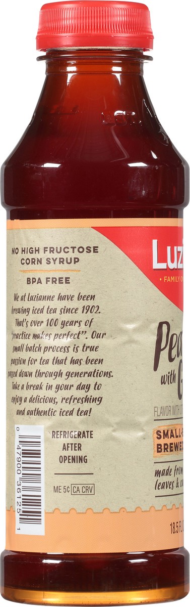 slide 7 of 9, Luzianne Small-Batch Brewed with Ginger Peach Tea 18.5 fl oz, 18.5 oz