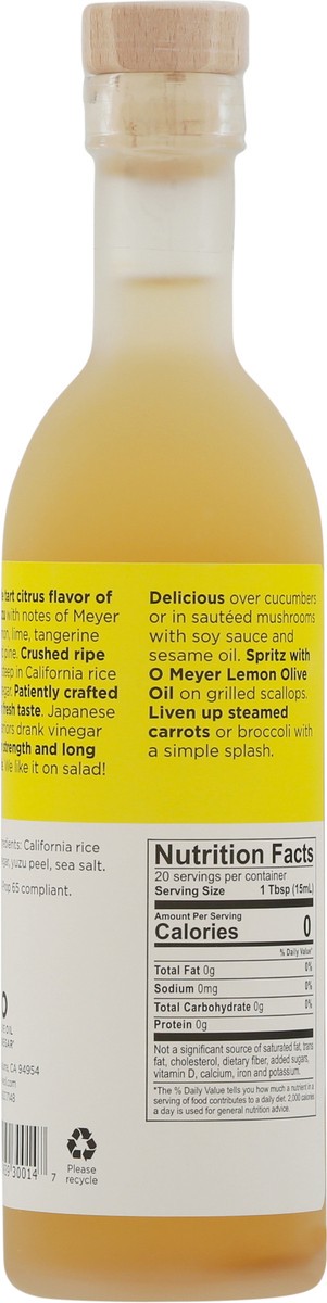 slide 3 of 9, O California Yuzu Rice Vinegar 10.1 fl oz, 10.1 fl oz