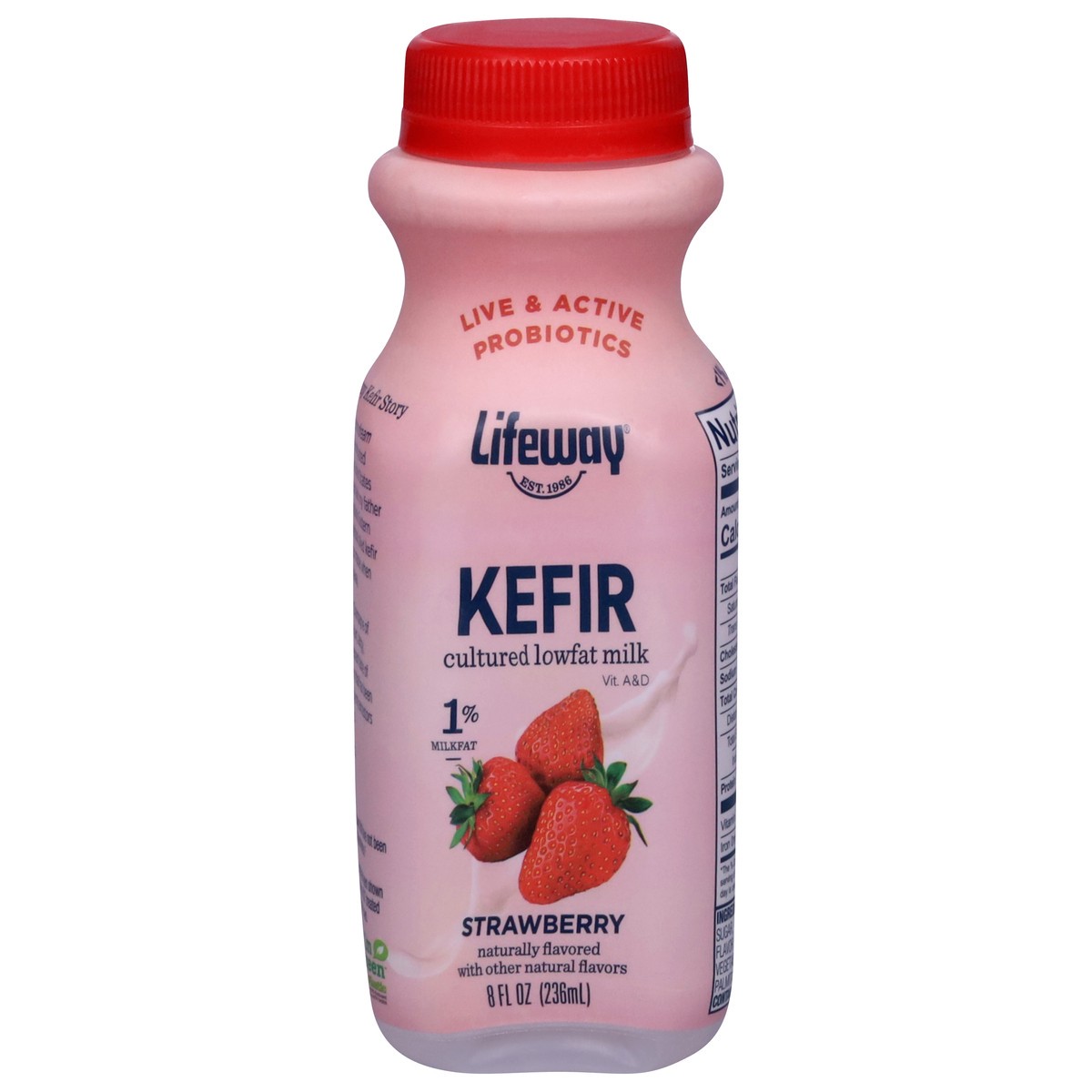 slide 1 of 9, Lifeway Strawberry Kefir 8 fl oz, 8 fl oz