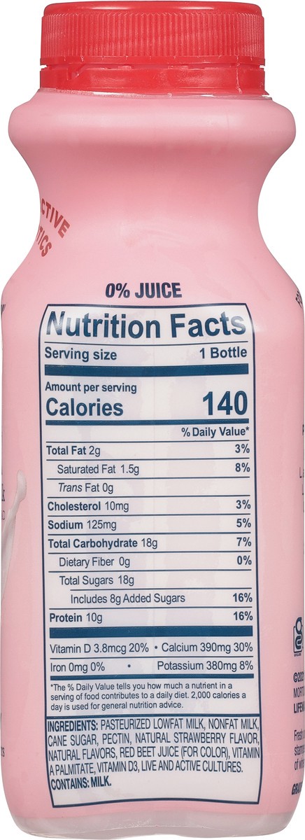 slide 8 of 9, Lifeway 1% Milkfat Lowfat Strawberry Kefir 8 fl oz, 8 fl oz