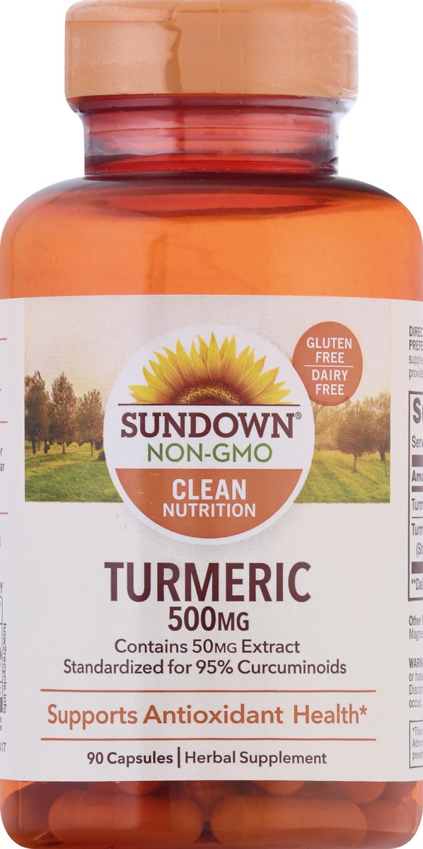 slide 6 of 9, Sundown Naturals Turmeric, 90 ct; 500 mg