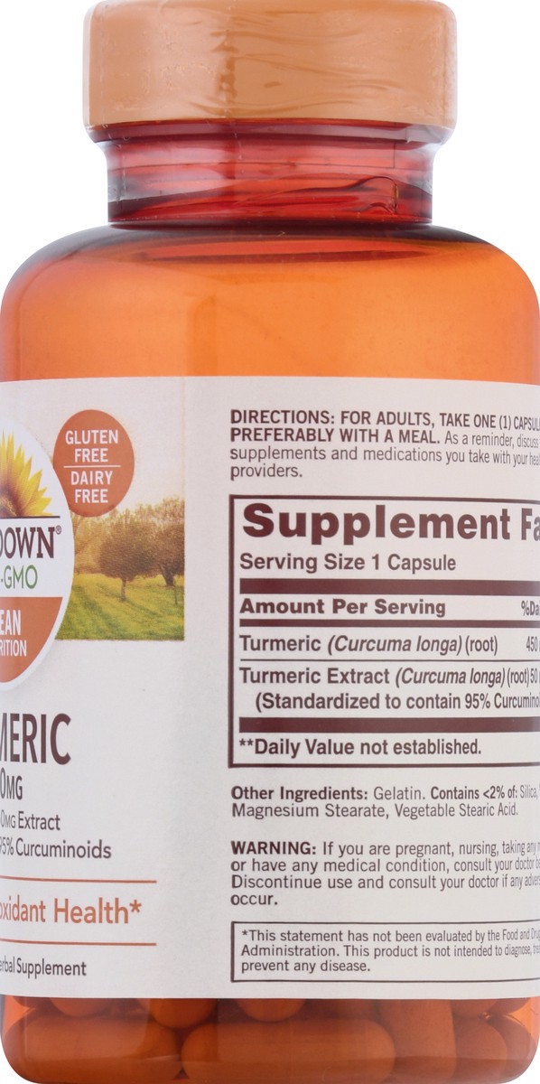 slide 8 of 9, Sundown Naturals Turmeric, 90 ct; 500 mg