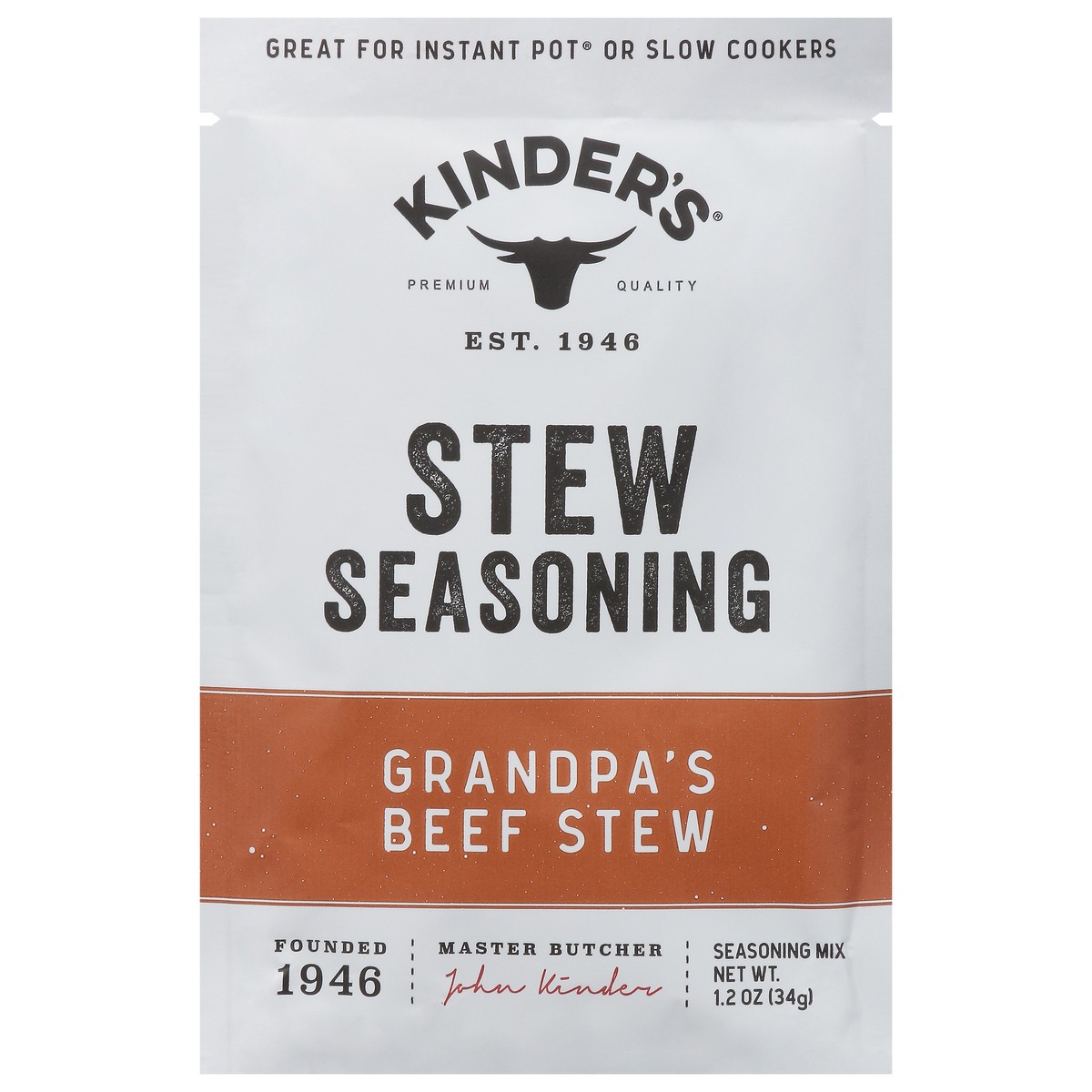 slide 1 of 9, Kinder's Grandpa's Beef Stew Seasoning Mix 1.2 oz, 1.2 oz