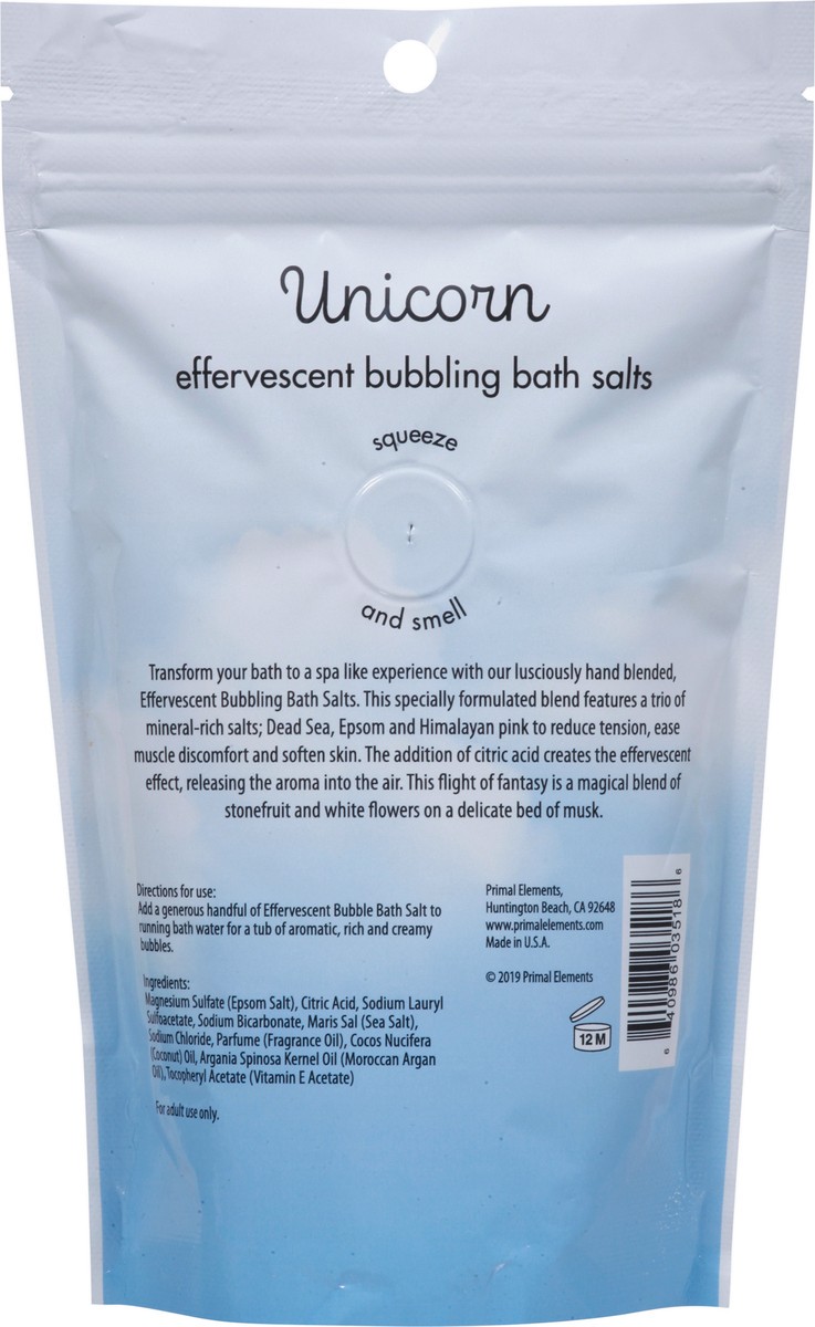 slide 7 of 9, Primal Elements Unicorn Effervescent Bubbling Bath Salts 12 oz, 12 oz