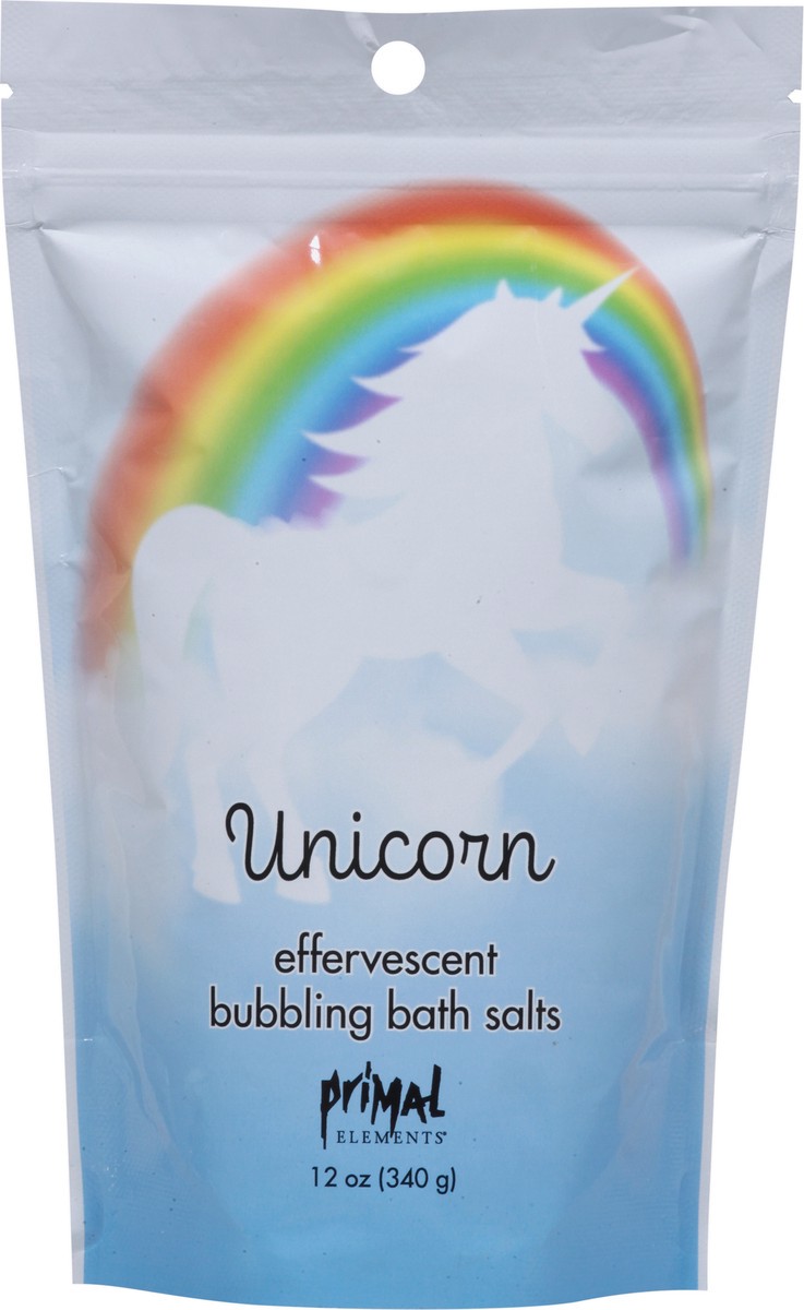 slide 3 of 9, Primal Elements Unicorn Effervescent Bubbling Bath Salts 12 oz, 12 oz