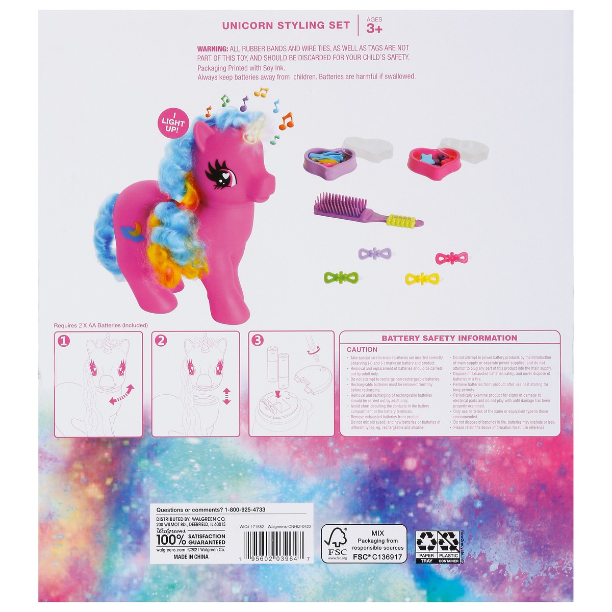 slide 3 of 13, Rainbow Dreams Unicorn Styling Set 8 Pieces, 1 ct