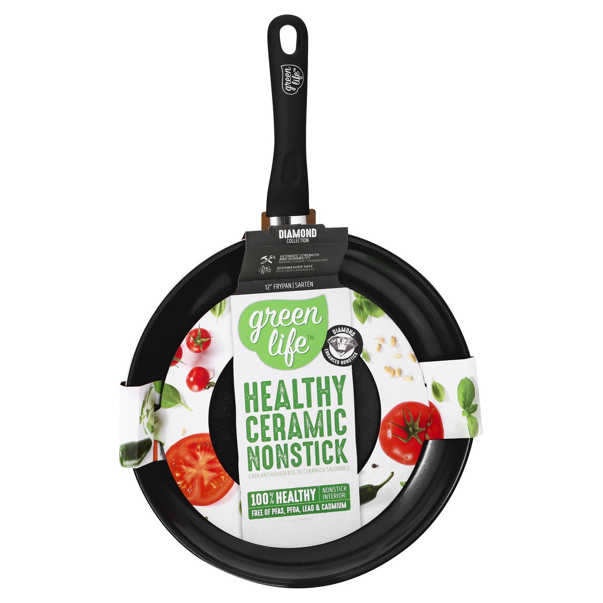 slide 2 of 9, GreenLife Green Life 12 Inch Fry Pan Black, 12 in