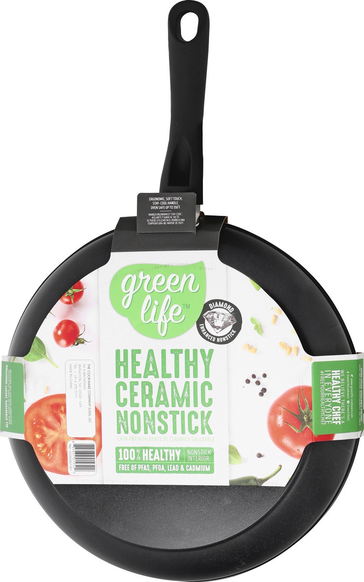 slide 5 of 9, GreenLife Green Life 12 Inch Fry Pan Black, 12 in