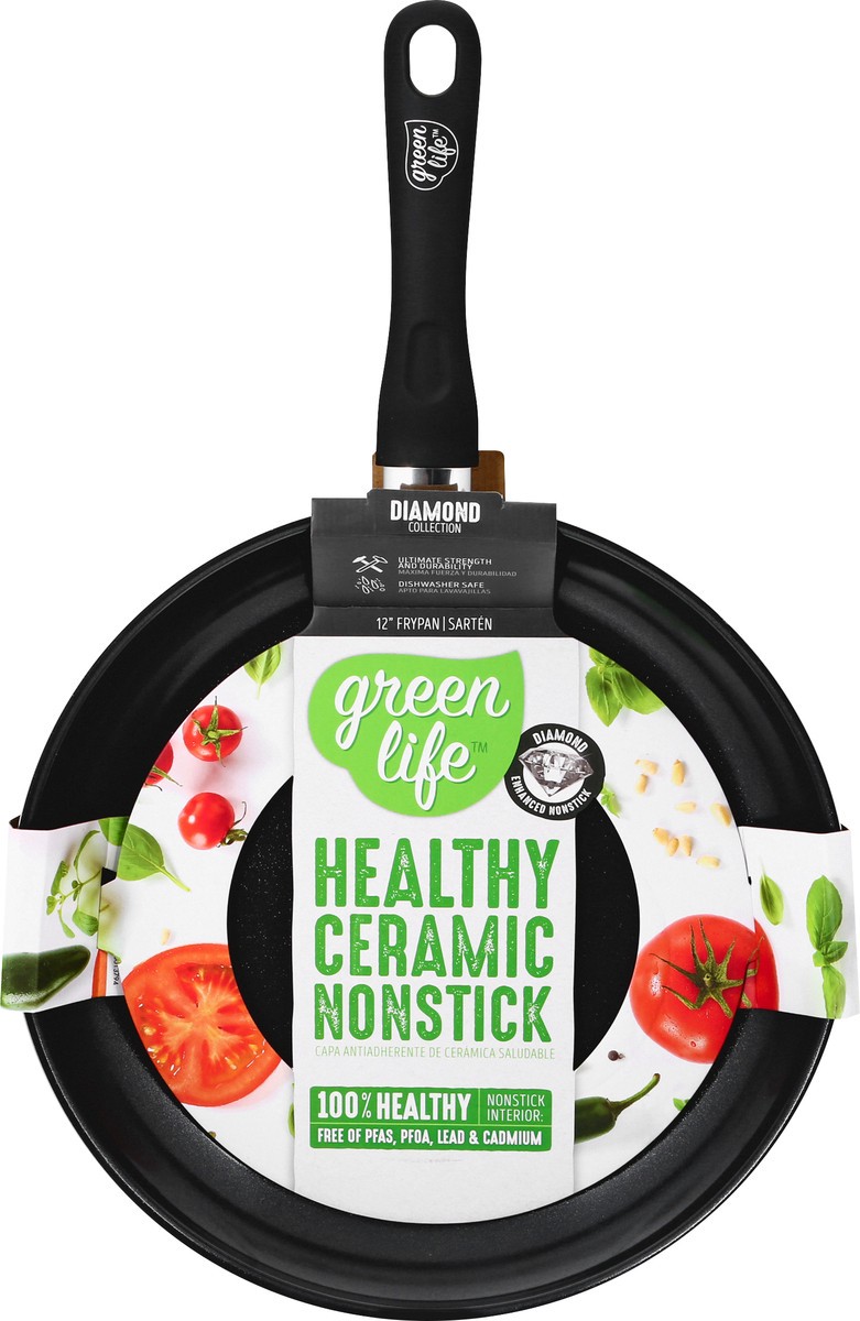 slide 6 of 9, GreenLife Green Life 12 Inch Fry Pan Black, 12 in