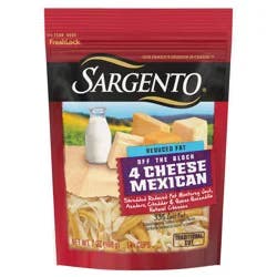 Sargento Shredded Reduced Fat 4 Cheese Mexican Natural Cheese, 7 oz.