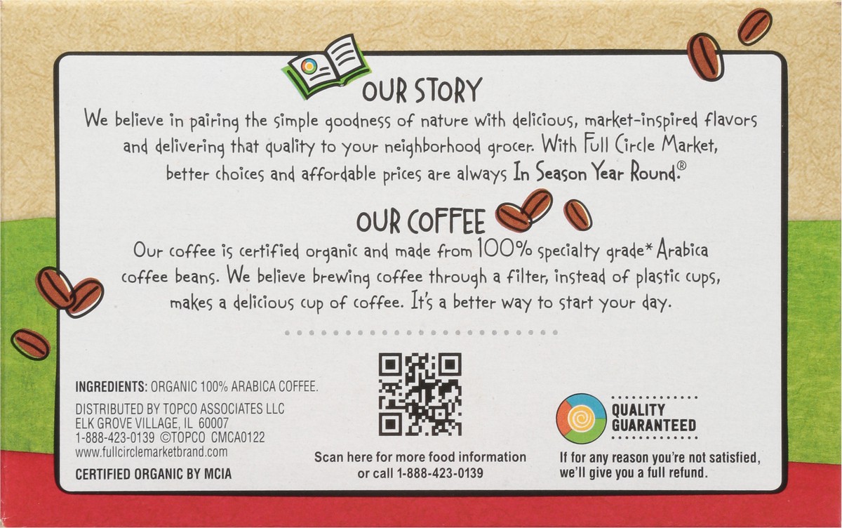 slide 12 of 12, Full Circle Market Organic Light Roast Breakfast Blend Coffee Single Serve Pods - 10 ct, 10 ct