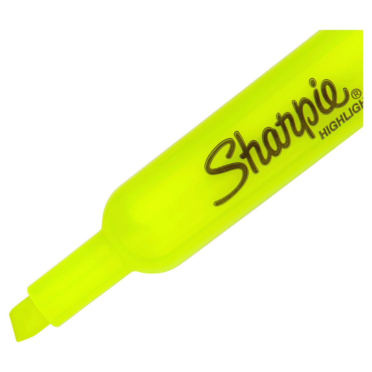 slide 5 of 6, Sharpie Tank Style Highlighters, Chisel Tip, Fluorescent Yellow, 4 ct