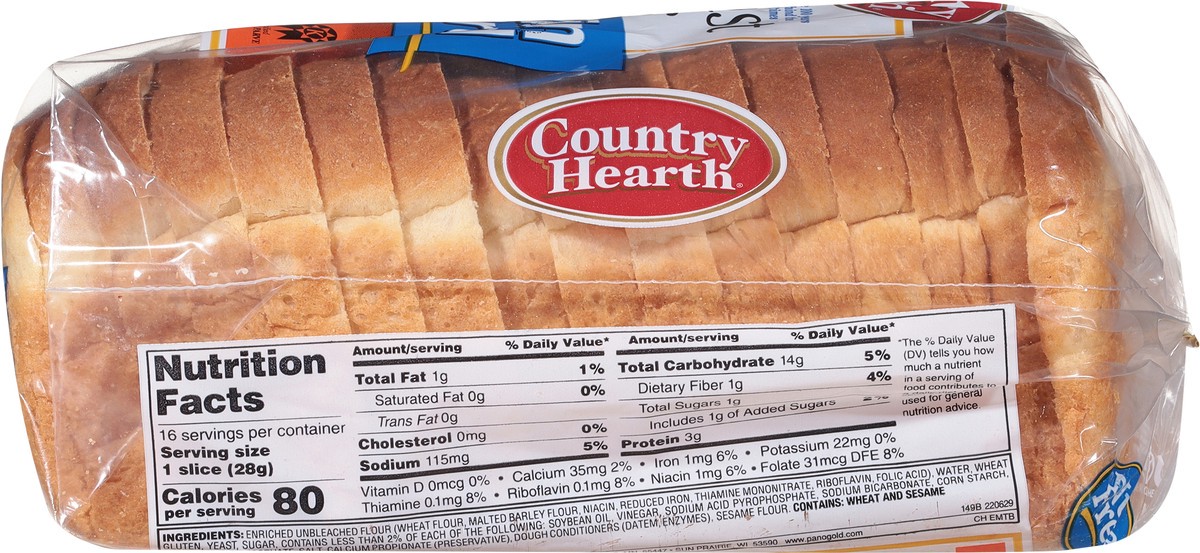 slide 6 of 9, Country Hearth English Muffin Toasting Bread, 16 oz