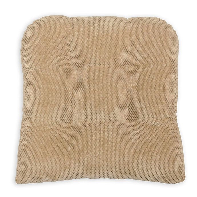 slide 1 of 4, Arlee Home Fashions Delano Memory Foam Chair Pad - Light Taupe, 2 ct