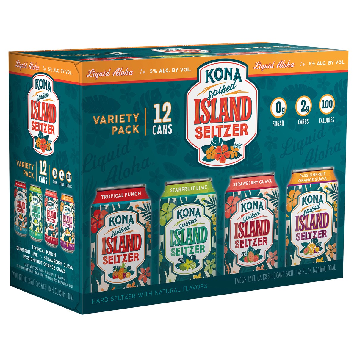 slide 1 of 4, Kona Brewing Co. Hard Seltzer, 12 ct; 12 oz