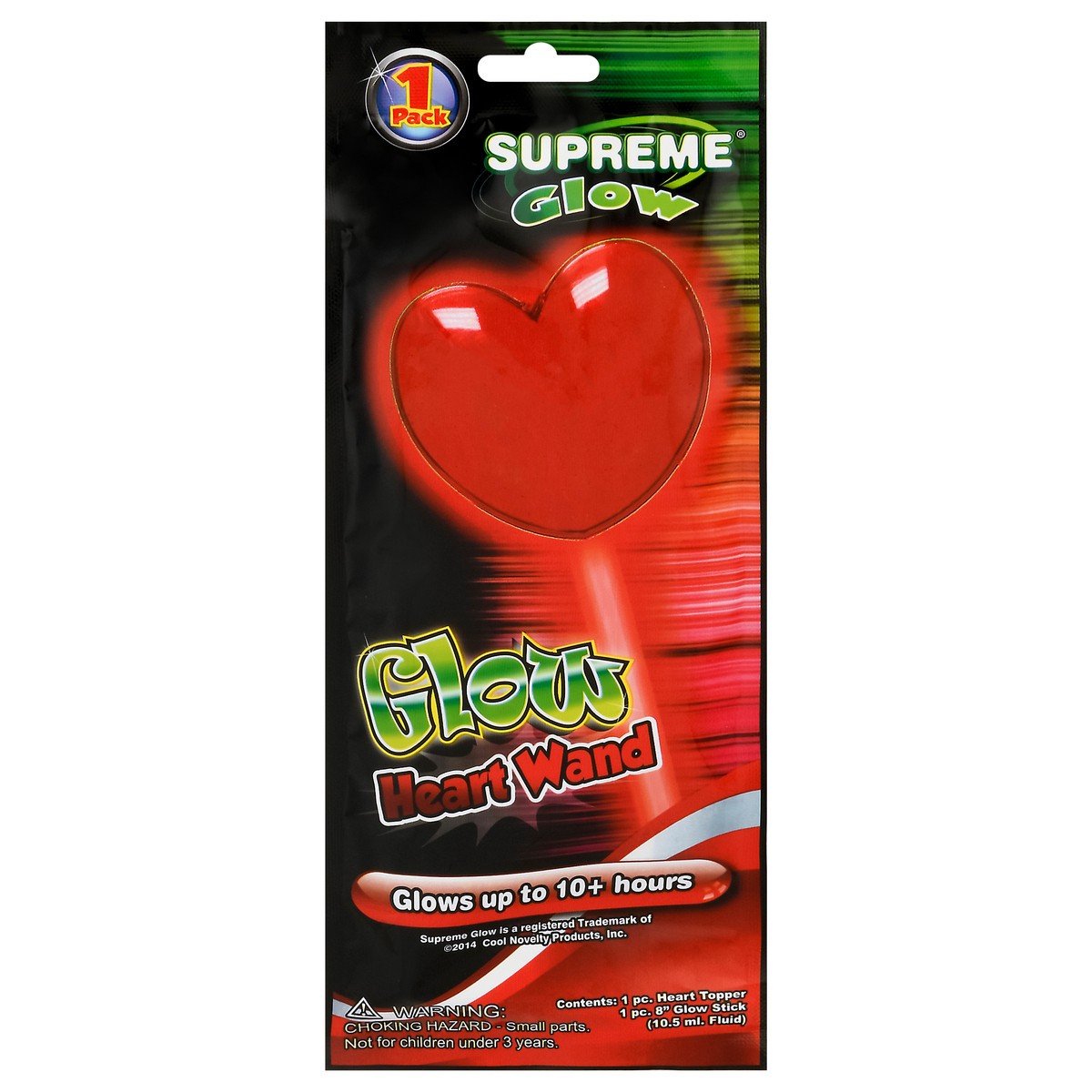 slide 1 of 9, Supreme Heart Glow Wand Halloween, 1 ct