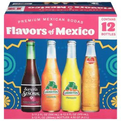 Jarritos Premium Mexican Sodas 12 Bottles - 12 ct