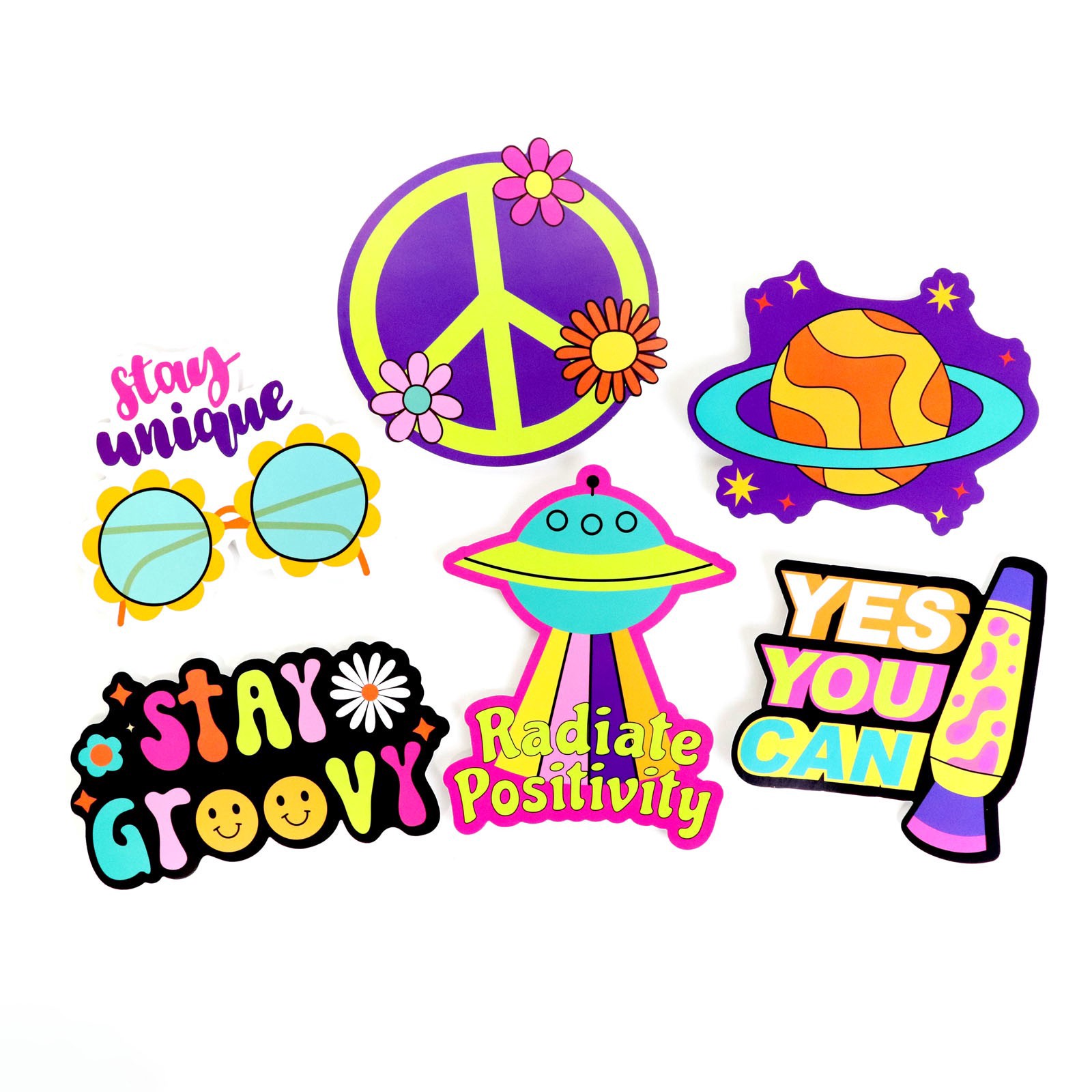 slide 8 of 8, Groovy Dino Vinyl Die Cut Stickers By Recollections, 13.97 ct; 16.51 cm