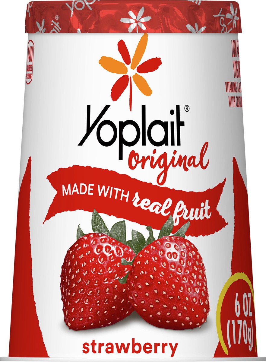 slide 6 of 9, Yoplait Original Strawberry Low Fat Yogurt, 6 OZ Yogurt Cup, 6 oz
